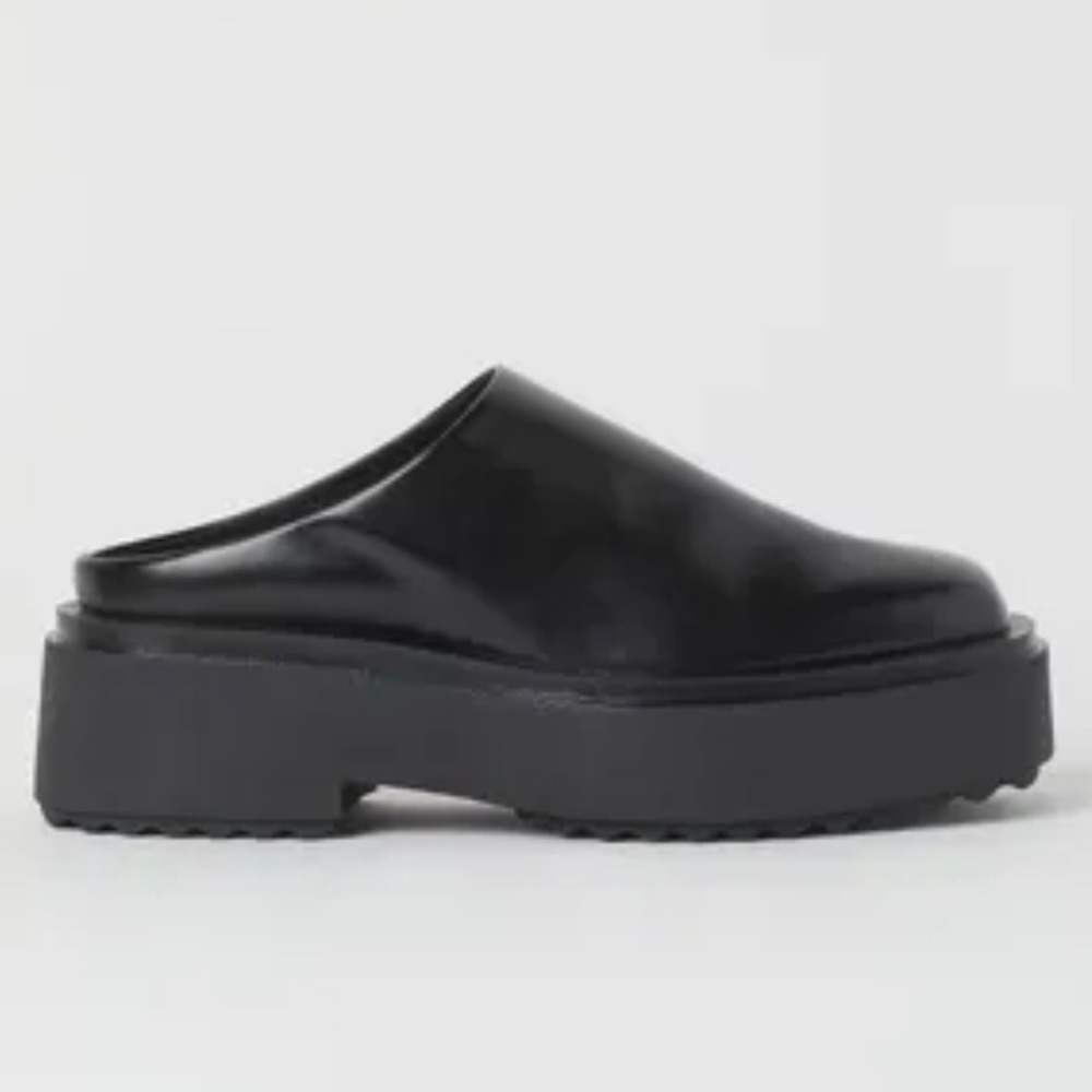 H&M Black Platform Mules